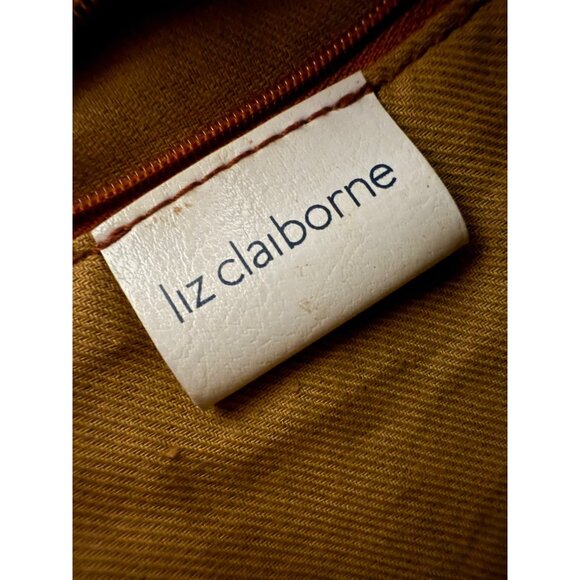 Liz Claiborne Cream Faux Crocodile Embossed Shoulder Tote Bag  Long Straps - Picture 10 of 12